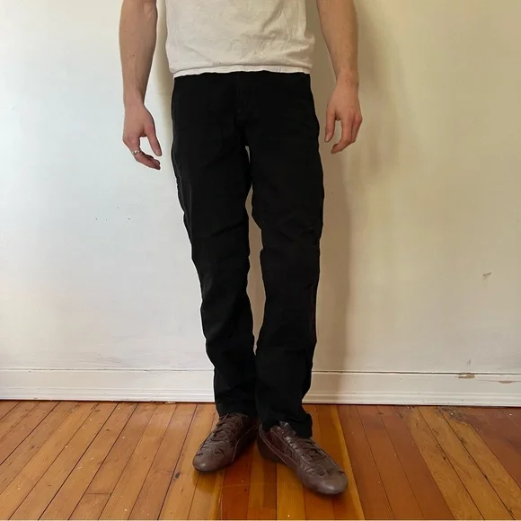 Carhartt Black Utility Pants with Logo Patch - Picture 9 of 10